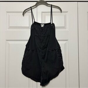 Billabong Wild Pursuit Short Overalls in Washed Black Size Medium EUC